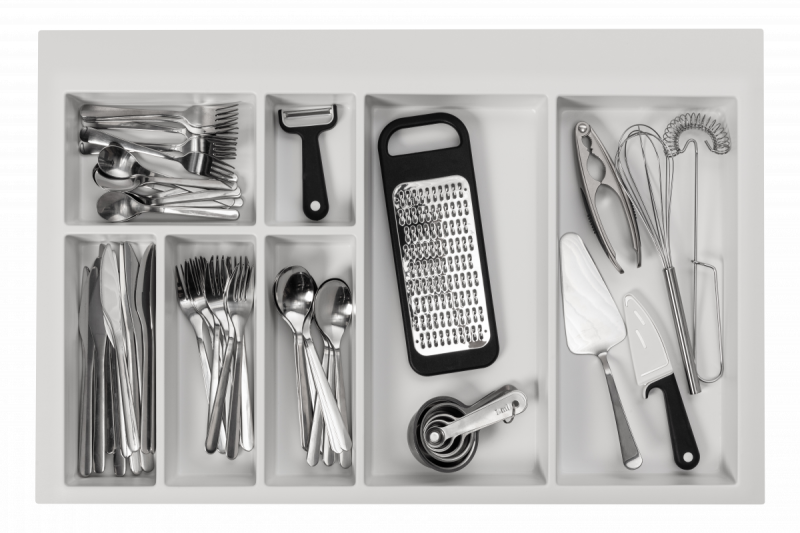 Inzetstuk Decor Cutle voor Lade Keuken 800 Axispace Wit 1208966379