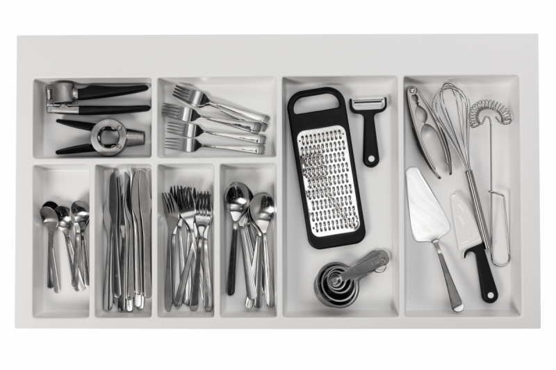 Decor Cutle Bandeja para Talheres Inserto para Gaveta de Cozinha 900 Branco 1208966381