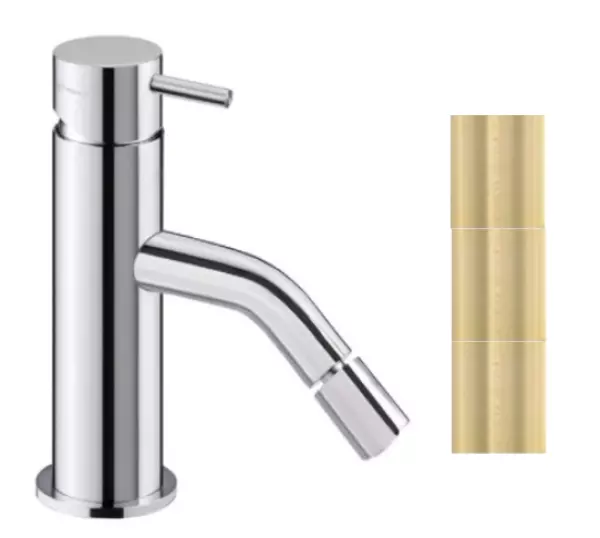 Waterevolution Flow misturador de bidê PVD escovado ouro claro T120WGE