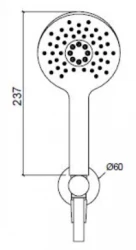 Waterevolution Flow conjunto de ducha de mão redonda completo com conexão de parede fosco branco - 3 modos - T1621RBR