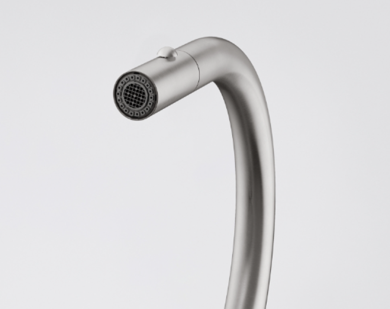 Franke Mythos Masterpiece Torneira de Cozinha com bica em J e bocal extensível totalmente em aço inoxidável 115.0711.554