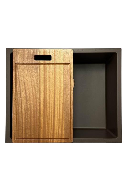 GraniteMy Universal pia de café de granito 50x40 cm de montagem superior, inferior e nivelada com plugue de cobre 1208967229.