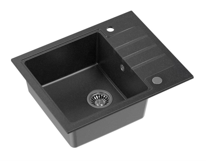 Cardigan Quadri antracite granítico pia embutida com escorredor reversível 62x50cm 1208967391