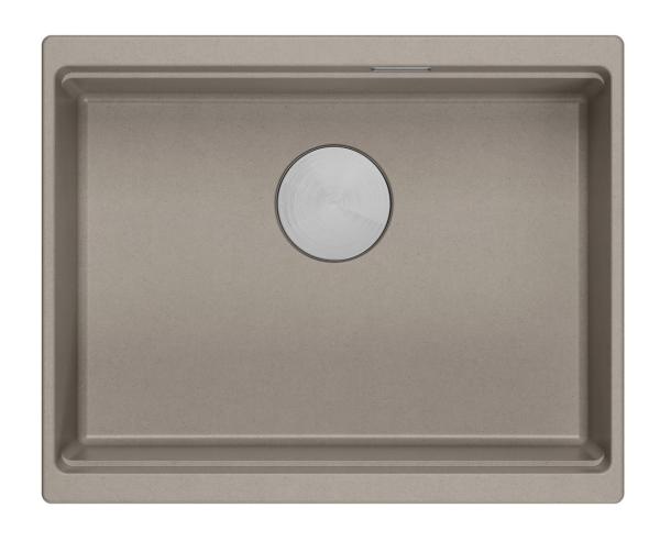 Quadri Newport II pia de granito embutida taupe 560x450mm com tampa de ralo em inox 1208967453