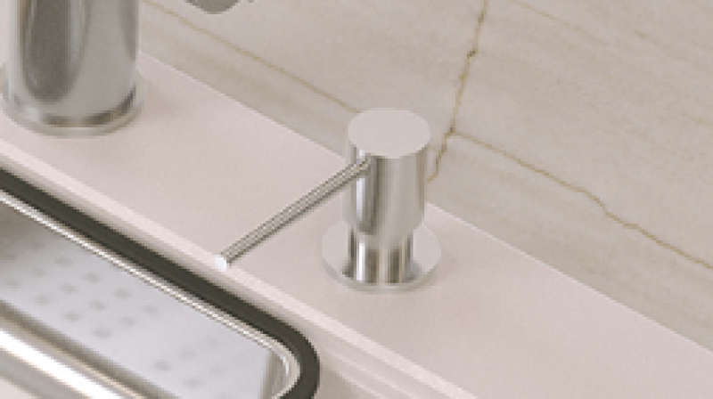 Quadri Luxor Dispensador de Sabão Embutido Preto, Recarregável por Cima 1208967509