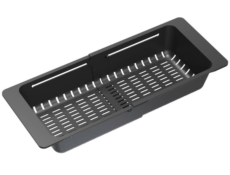 Quadri preto bandeja de resíduos ajustável 320/460 x 185mm para pias 1208967541