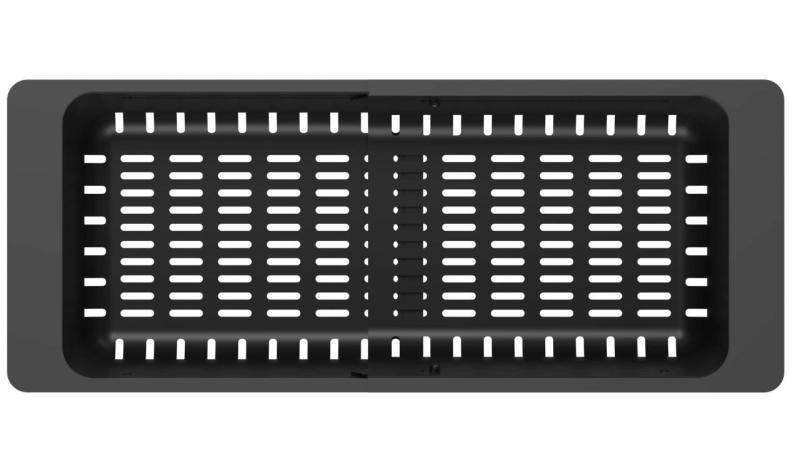 Quadri preto bandeja de resíduos ajustável 320/460 x 185mm para pias 1208967541