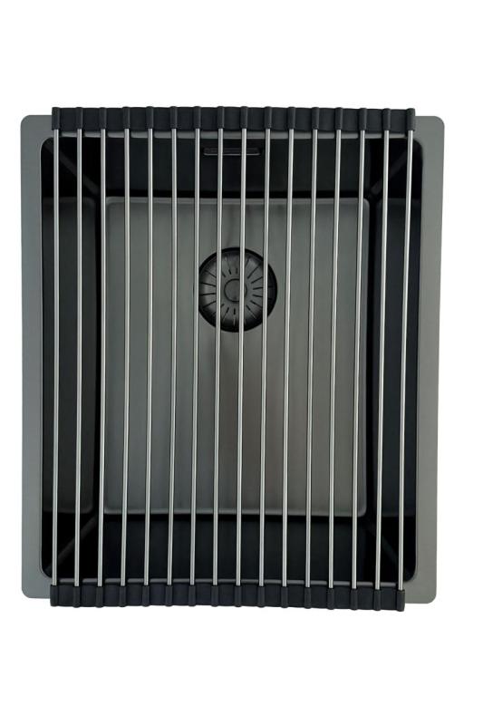 Pia Pure.Sink Prestige PVD gun metal 34x40 cm raio de 10mm para instalação inferior, nivelada e superior PPG3440-61