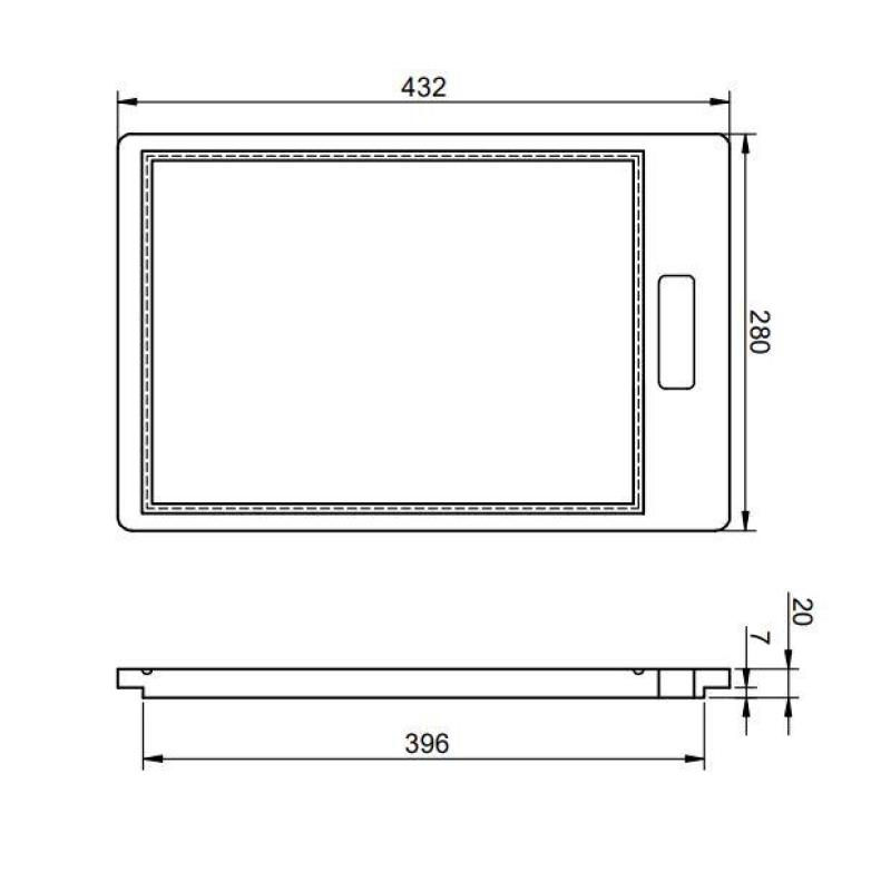Placa de corte de madeira Pure.Sink Prestige PPGCB40-23