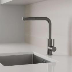Pure.Sink Elite Steel Spark-S torneira de cozinha PVD Gun metal com bica extensível PS8041-61