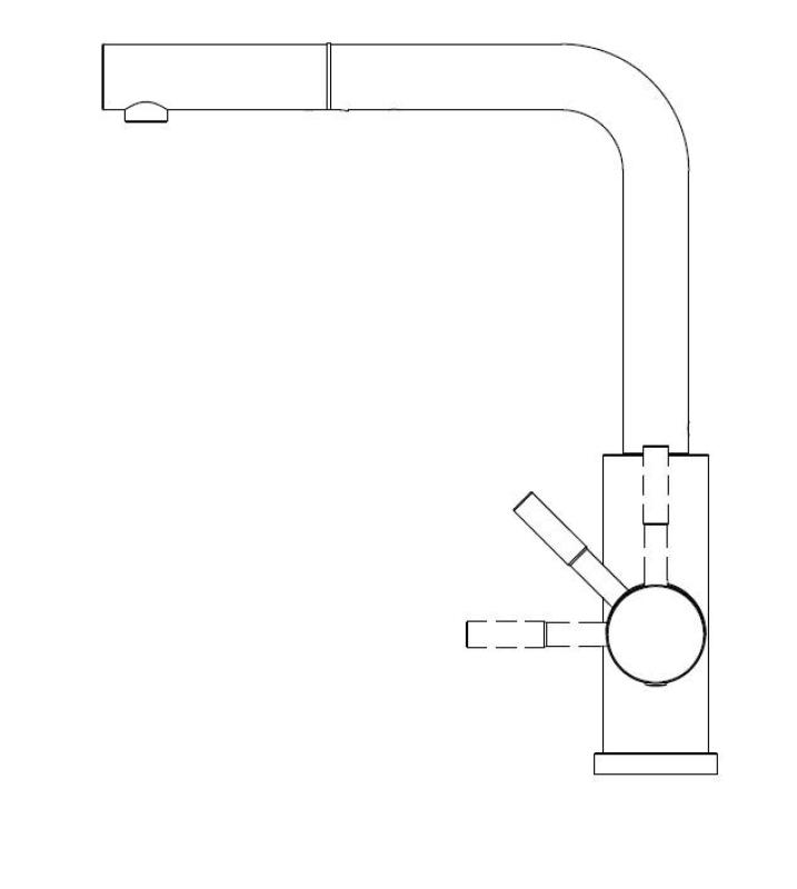 Pure.Sink Elite Steel Spark-S torneira de cozinha PVD Gun metal com bica extensível PS8041-61