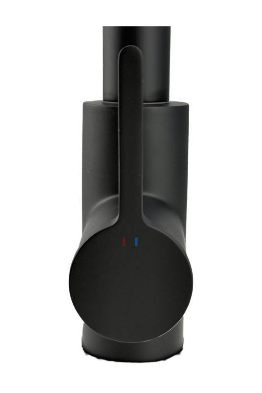 Pure.Sink Elite Steel Crystal-S torneira de cozinha Preto Mate com bica extensível PS8050-10