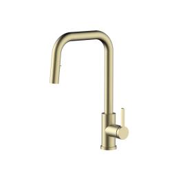 Ausmann Elite Steel Crystal-S torneira de cozinha PVD dourado escovado com bica extensível PS8050-60