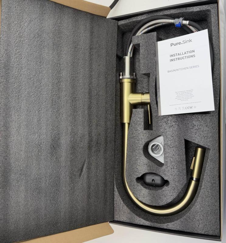 Kraan de cozinha Pure.Sink Elite Steel Stream-S em preto fosco com bica extensível PS8045-10