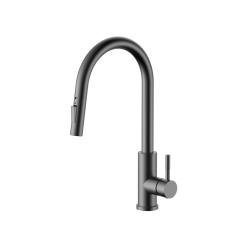 Ausmann Elite Steel Stream-S torneira de cozinha PVD Gun metal com bica extensível PS8045-61