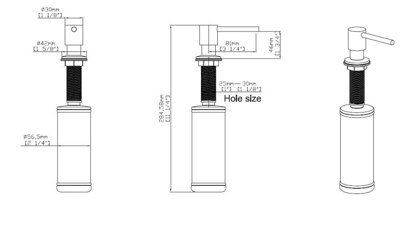 O dispensador de sabonete Pure.Sink Elite Steel Shine Preto Fosco PS9010-10