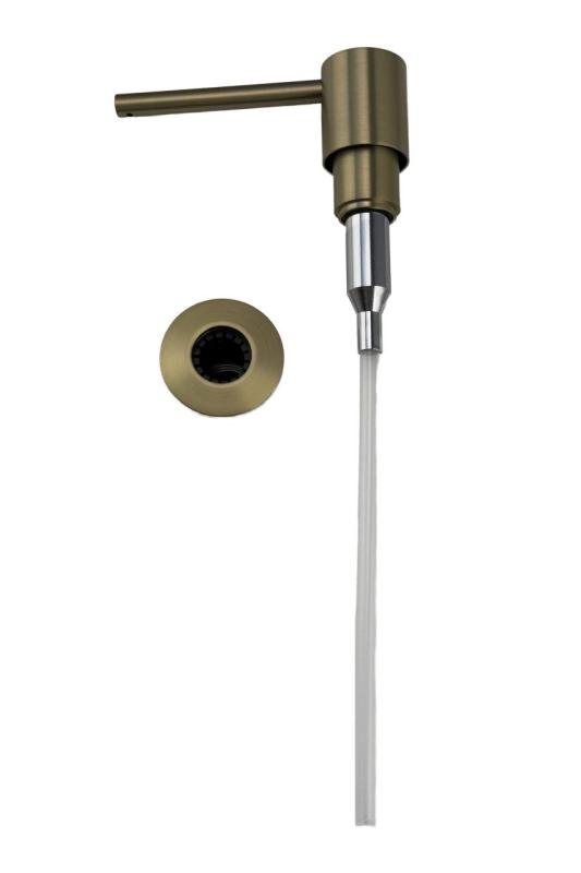 O dispensador de sabão Pure.Sink Elite Steel Shine PVD escovado dourado PS9010-60