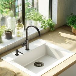 Dispensador de Sabão Embutido Pure.Sink Elite Steel Shine PVD Gun Metal, recarregável por cima PS9010-61