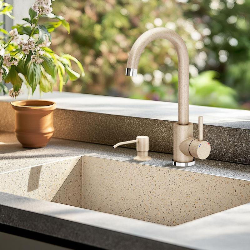 Quadri Manchester Dispensador de Sabonete Embutido Bege Areia - Recarga Superior 1208967658