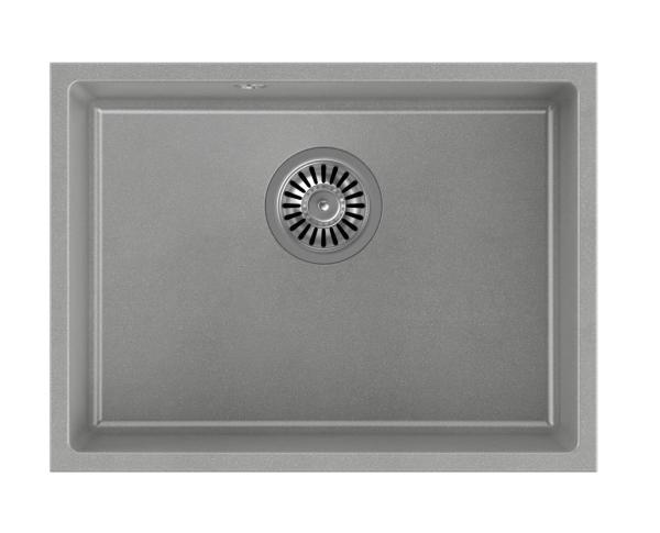 Quadri Elston Cinza Pia de Embutir em Granito 495x360mm com Válvula de Inox 1208967773