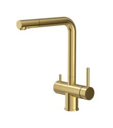 Quadri Ellesmere Torneira de Cozinha PVD Ouro 3-vias com conexão extra para água filtrada 1208967781