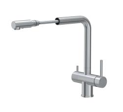 Quadri Ellesmere Torneira de Cozinha Inox 3-vias com conexão extra para água filtrada 1208967782