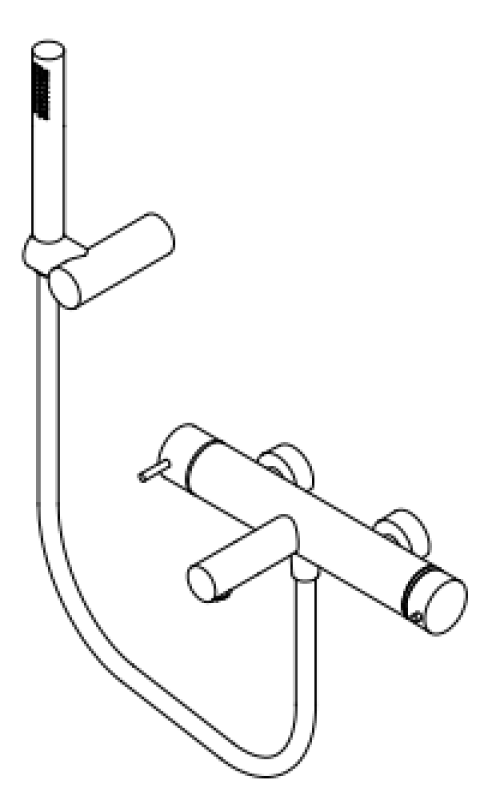 Waterevolution Flow misturador termostático de duche de duas vias com chuveiro de mão cromado T130TN01