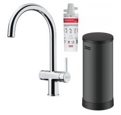 Franke Maris water hub 7l boiler 3-1 com torneira eletrônica de água fervente Touch cromo com conjunto de mistura waterhub 1208967852