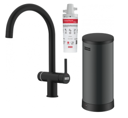 Franke Maris water hub 7L caldeira 3-1 com torneira eletrônica de água fervente Touch preta fosca com conjunto de mistura waterhub 1208967855
