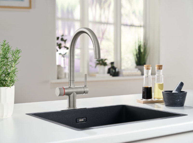 Franke Maris waterhub 4L boiler 3-1 com torneira mecânica de água fervente Twist em aço inoxidável 160.0711.523