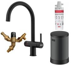 Franke Maris Water Hub 4L Boiler 3-1 com Torneira de Água Fervente Mecânica Twist Preto Fosco com Bypass de Hub de Água 1208967862