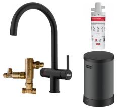 Franke Maris Water Hub 4L Boiler 3-1 com Torneira de Água Fervente Mecânica Twist Preto Fosco com Conjunto de Mistura Waterhub 1208967861