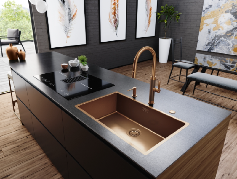 Franke Mythos Masterpiece Torneira de Cozinha Cobre com Saída em J e Bico Extensível - 115.0711.557