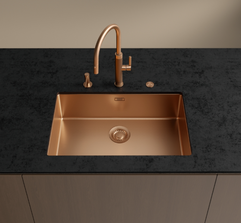 Franke Mythos Masterpiece Torneira de Cozinha Cobre com Saída em J e Bico Extensível - 115.0711.557