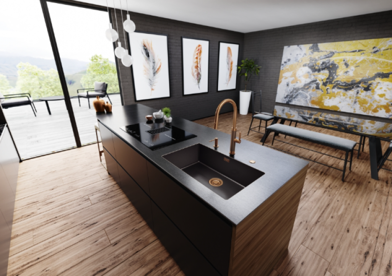 Franke Mythos Masterpiece Torneira de Cozinha Cobre com Saída em J e Bico Extensível - 115.0711.557