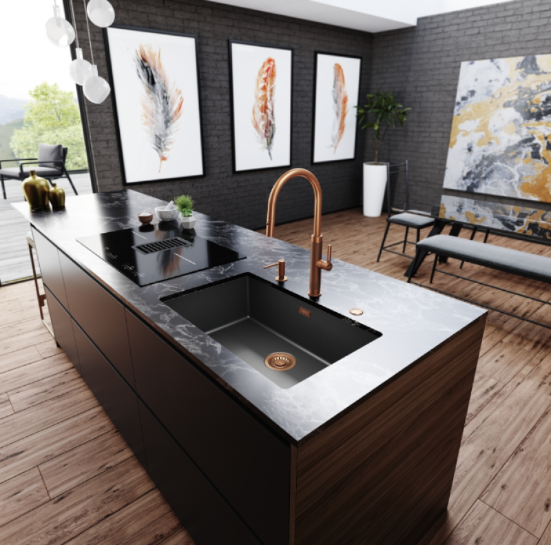 Franke Mythos Masterpiece Torneira de Cozinha Cobre com Saída em J e Bico Extensível - 115.0711.557