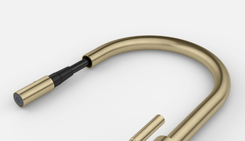 Franke Mythos Masterpiece Torneira de Cozinha Dourada com Bico em J e Bico Extensível - 115.0711.558