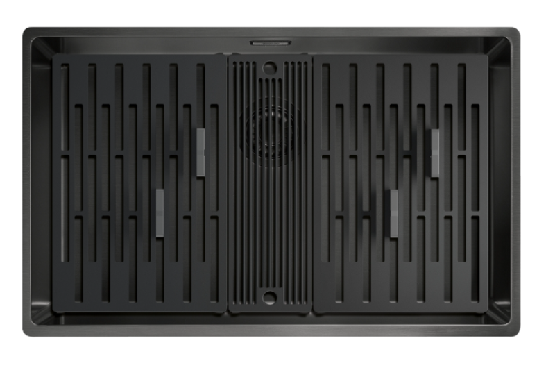 Franke Mythos Masterpiece BXM 210.68 Pia Grande em Metal Gun PVD Antracite 685x410mm para Montagem Nivelada e Inferior - 127.0676.885