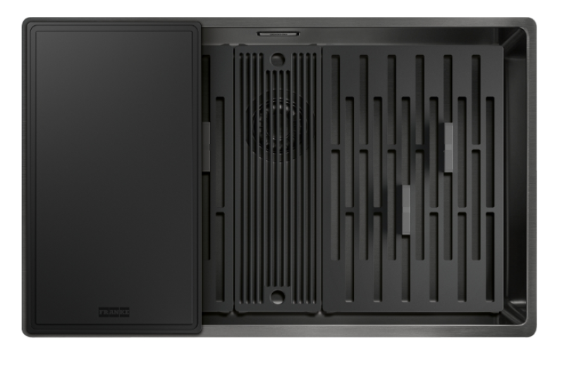 Franke Mythos Masterpiece BXM 210.68 Pia Grande em Metal Gun PVD Antracite 685x410mm para Montagem Nivelada e Inferior - 127.0676.885