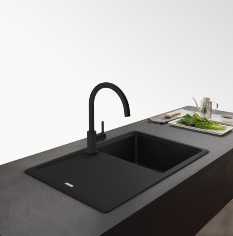 Franke Lina XL Misturador de Cozinha Preto com Bica Giratória 115.0626.019