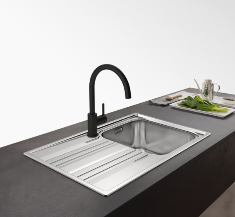 Franke Lina XL Misturador de Cozinha Preto com Bica Giratória 115.0626.019