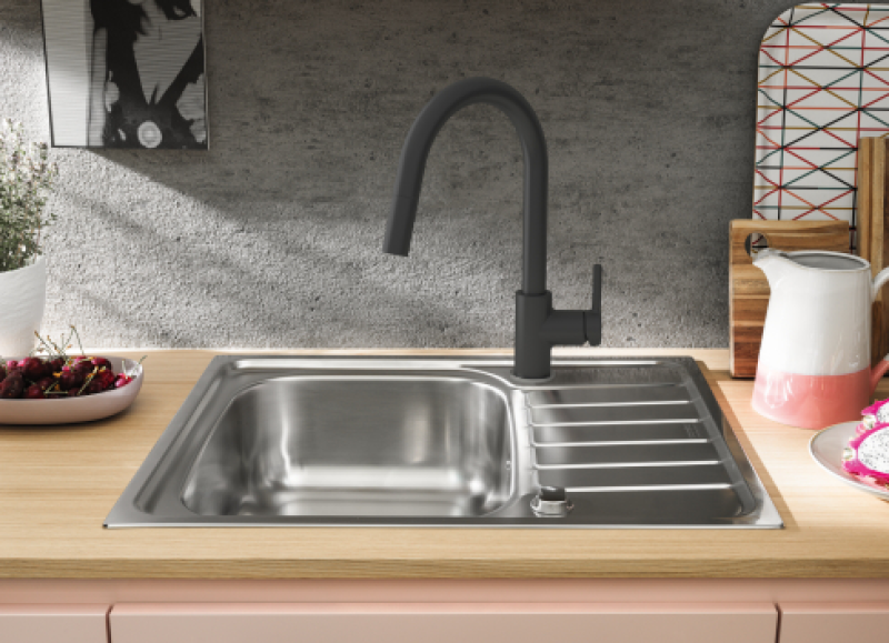 Franke Lina Torneira de Cozinha Onyx com Ducha Extraível 115.0626.055