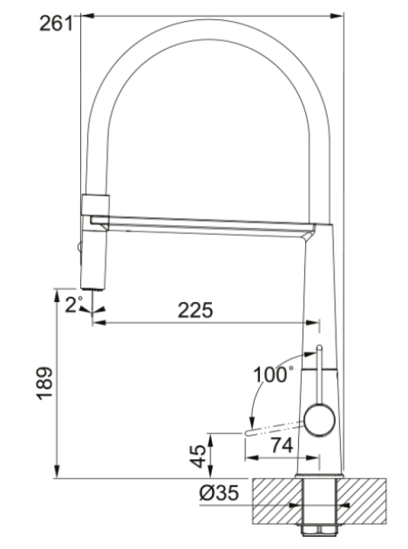 Franke Icon Misturador de Cozinha Monocomando com Ducha Flexível, Preto 115.0690.598