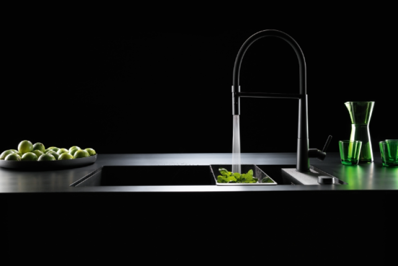 Franke Icon Misturador de Cozinha Monocomando com Ducha Flexível, Preto 115.0690.598