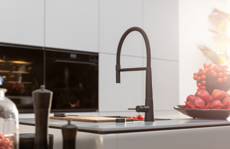 Franke Icon Misturador de Cozinha Monocomando com Ducha Flexível, Preto 115.0690.598