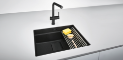 Mistura Monocomando Franke Active Twist Preto com Bica Fixa e Controle de Descarte Integrado 115.0669.768
