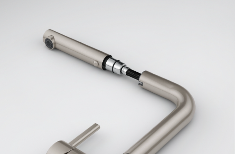 Franke Active Twist Misturador Monocomando Aparência de Aço Inoxidável com Bica Retrátil e Controle de Drenagem Integrado 115.0653.505