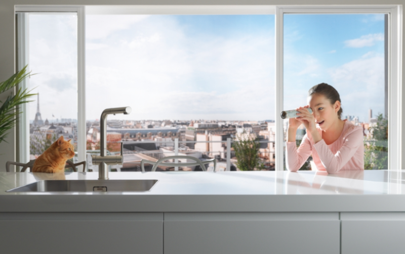 Franke Active Twist Misturador Monocomando Aparência de Aço Inoxidável com Bica Retrátil e Controle de Drenagem Integrado 115.0653.505