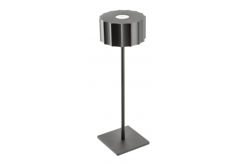 Lâmpada de mesa LED AZELIA, 2,5W, 200lm, DC 5V, 1A, 4000 K, bateria 4000 mAh, regulável, preta