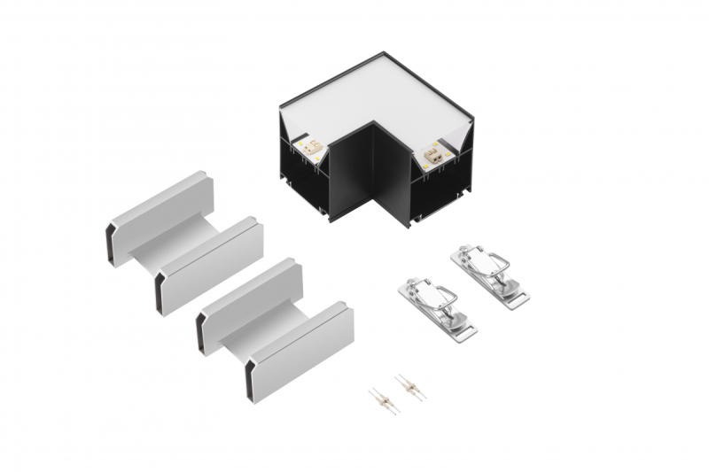 Interruptor VINEA, LED, preto